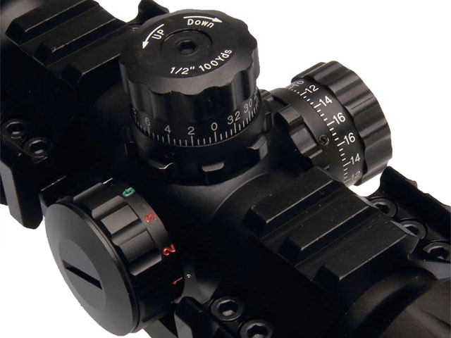 ANS 1.5-4X30 RGB Tri-illuminated 3/4 circle Reticle CQB Riflesco